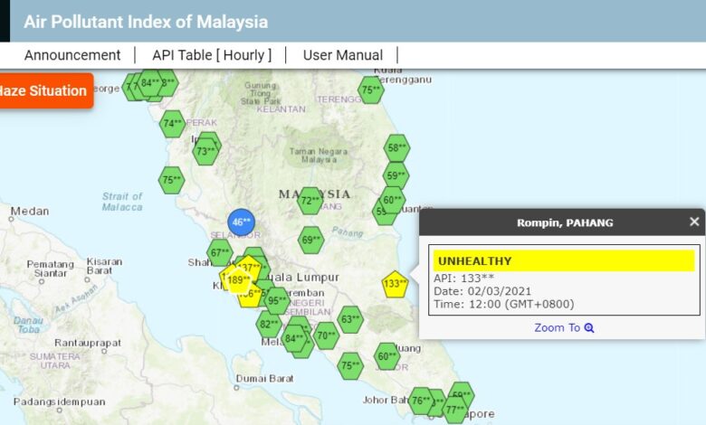 Rompin catat tahap udara tidak sihat - UMMAHToday